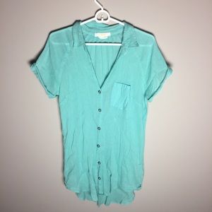 Anthro Hei Hei Blue Blouse Medium
